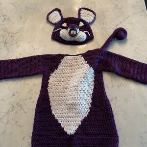 Gorgeous Pokemon Rattata Sweater / Hat Handmade Crochet Rare OOAK-Halloween